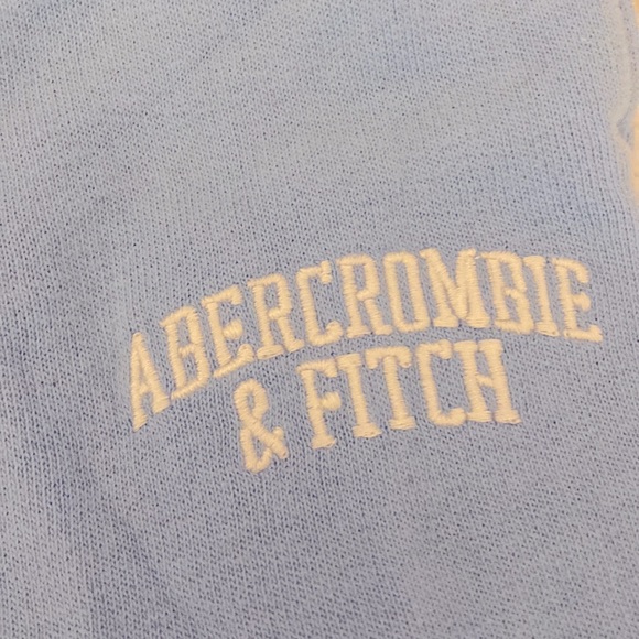 Barley worn Abercrombie kids baby blue fleece sweatpants. Super cute - Picture 4 of 4